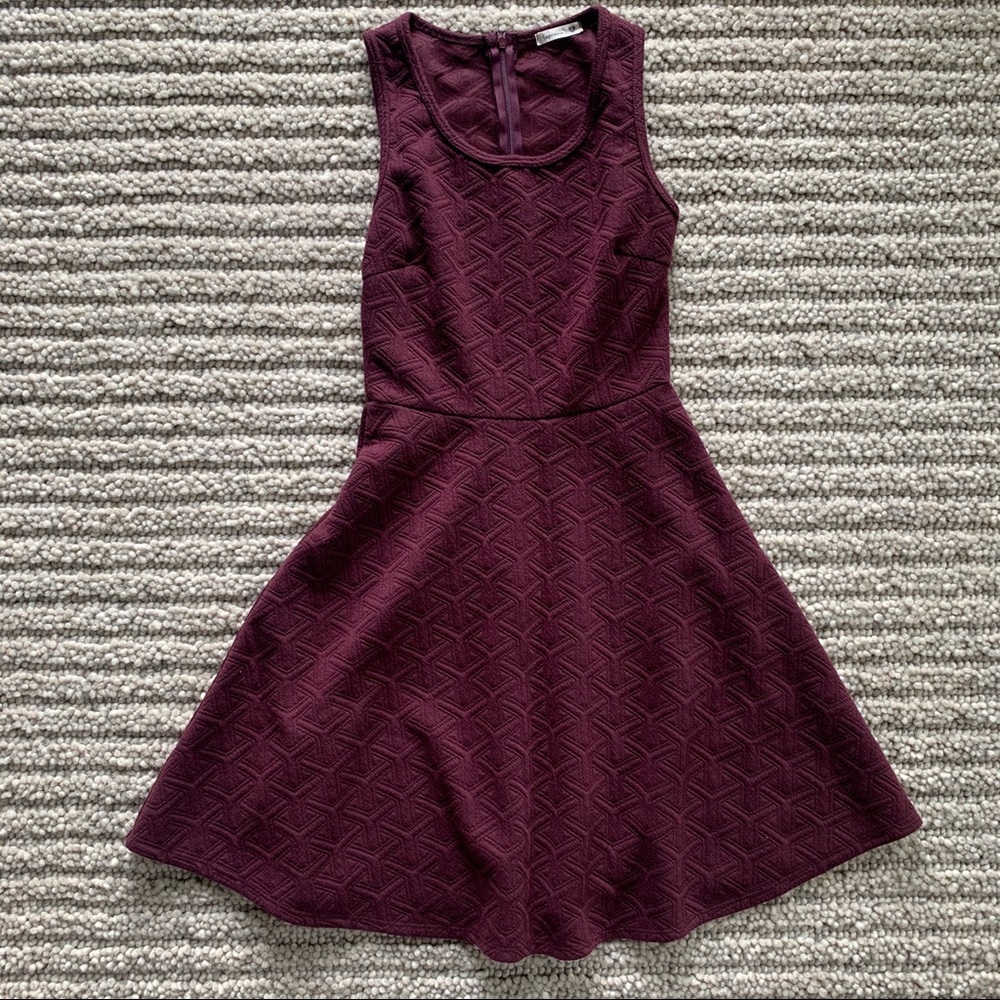 Burgundy Skater Dress